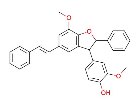2-Methoxy-4-[7-methoxy-2-phenyl-5-((E)-styryl)-2,3-dihydro-benzofuran-3-yl]-phenol